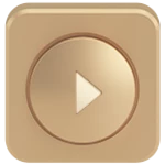 poweramp champagne gold skin android application logo